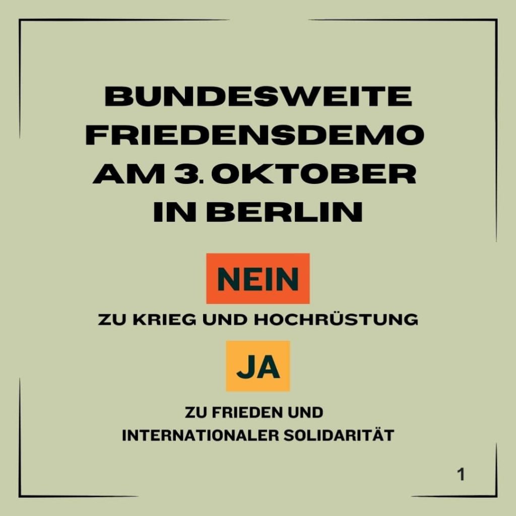 3. Oktober: Friedensdemo in Berlin