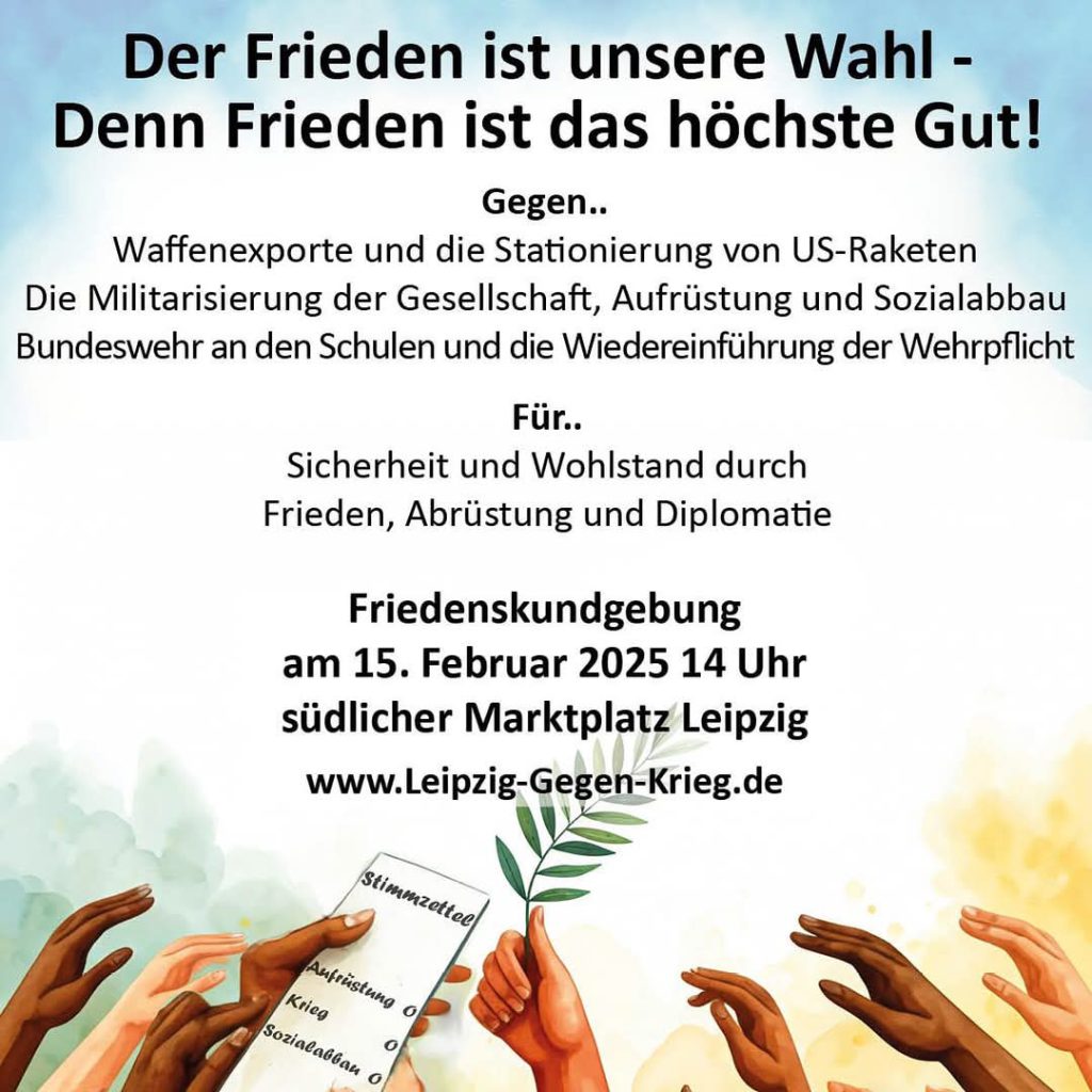 LEIPZIG: Kundgebung gegen Krieg