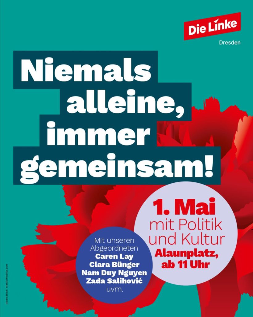 DRESDEN: 1. Mai der Partei Die LINKE auf dem Alaunplatz