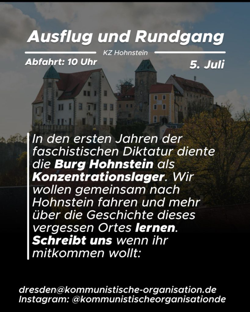 DRESDEN: Ausflug und Rundgang zum KZ Hohnstein