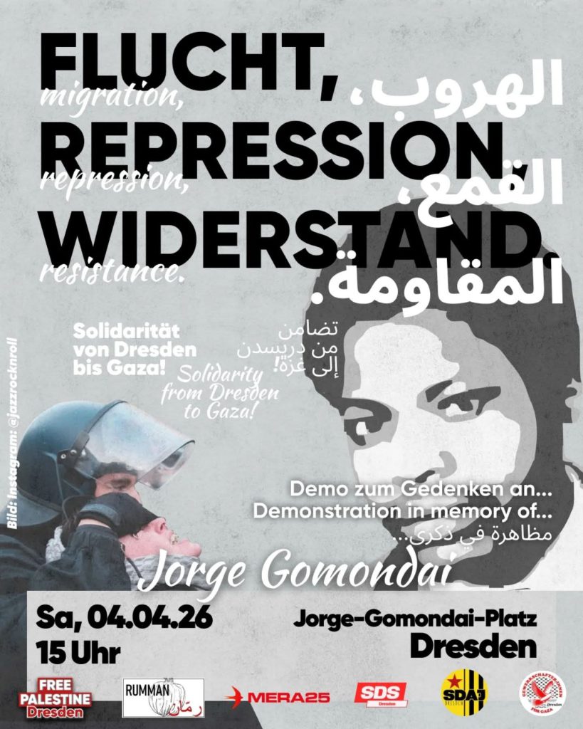 DRESDEN: Demo zum Gedenken an Jorge Gomondai