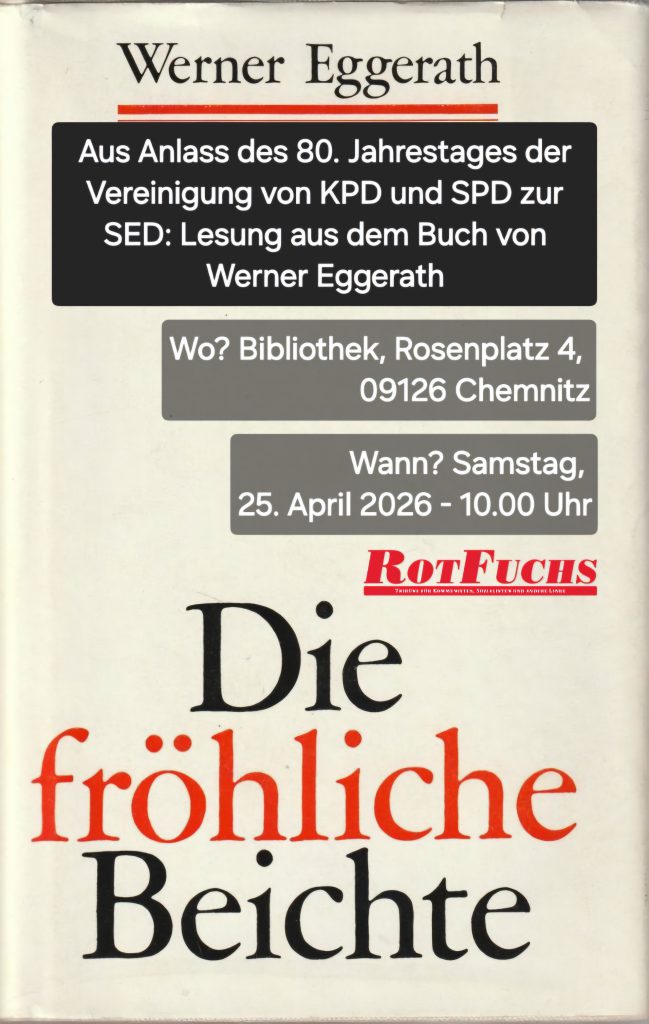 CHEMNITZ: Lesung aus dem Buch von Werner Eggerath