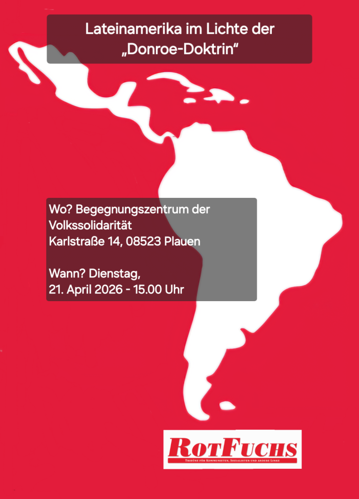 PLAUEN: Vortrag zum Thema \"Lateinamerika im Lichte der „Donroe-Doktrin“\"