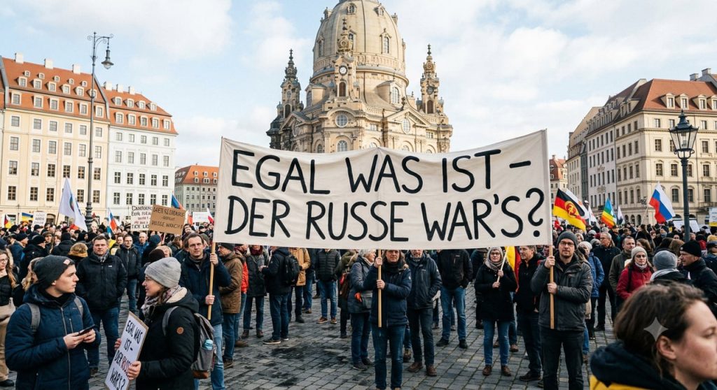 DRESDEN: Kundgebung \"Egal was ist - der Russe war`s ?\"