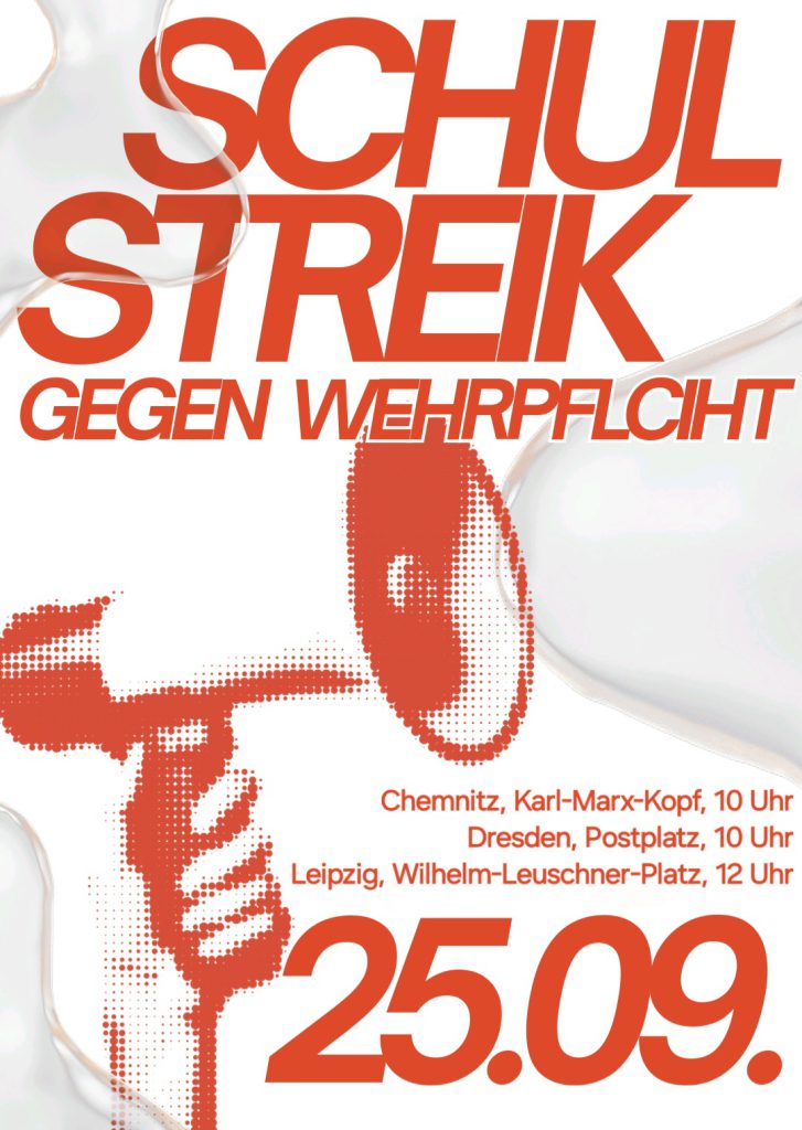 Schulstreik gegen die Wehrpflicht am 25. September 2026!