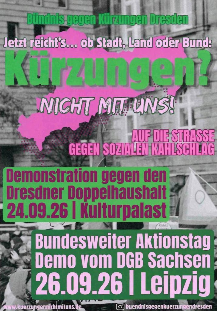 DRESDEN: \"Demonstration gegen den Dresdner Doppelhaushalt\"